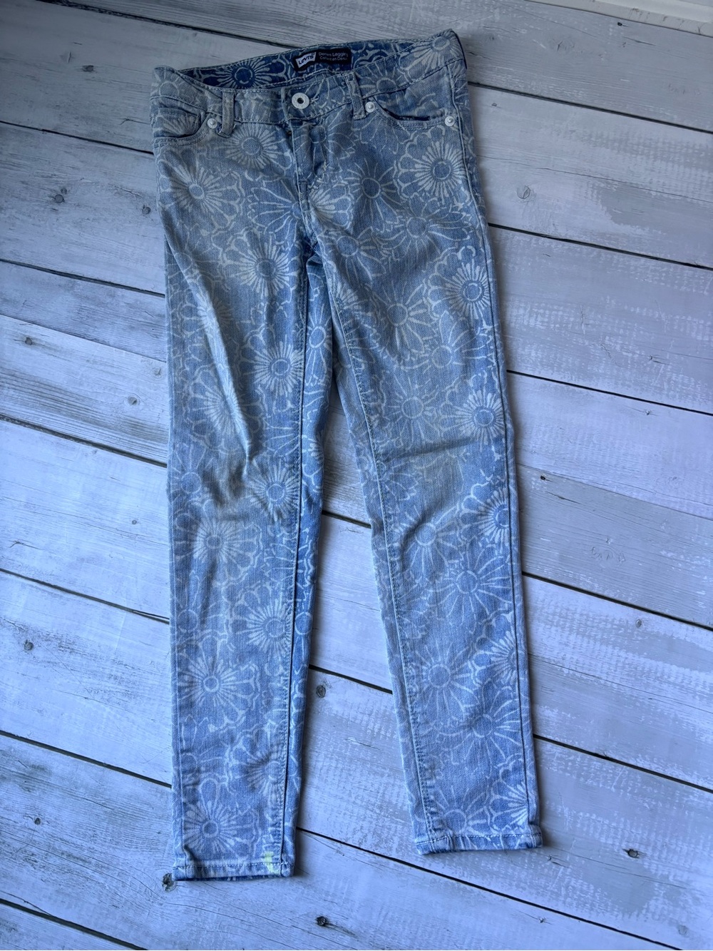 Levi's Light Blue Floral Print Kids Jeans